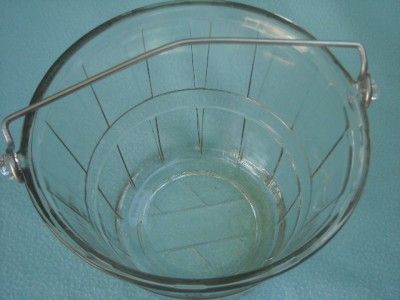 Anchor Hocking Ice Bucket Clear Glass Vintage  