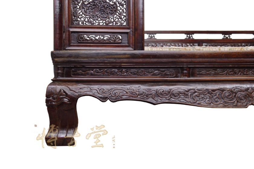 Chinese Antique Open Carved Wedding Bed 24P42  