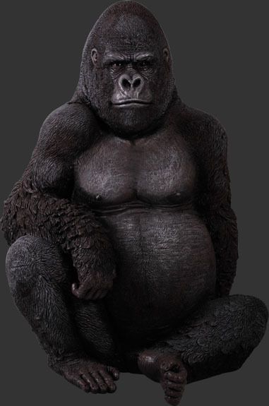   Statue   Life Size Gorilla   Huge Sitting Realistic Gorilla Ape Statue