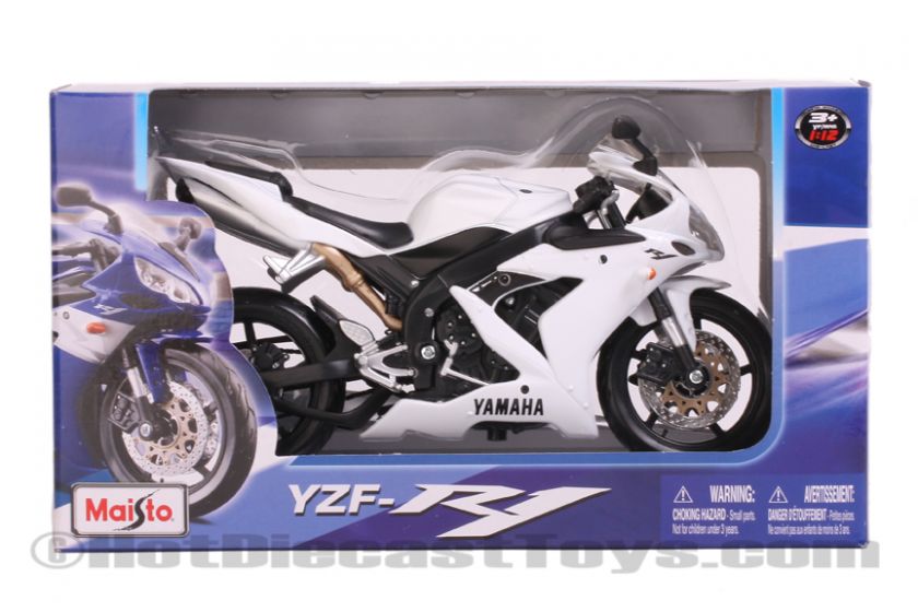 Maisto Yamaha R1 White 112 Scale Motorcycle  