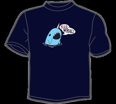 NARWHAL T Shirt WOMENS funny vintage cute threadless  