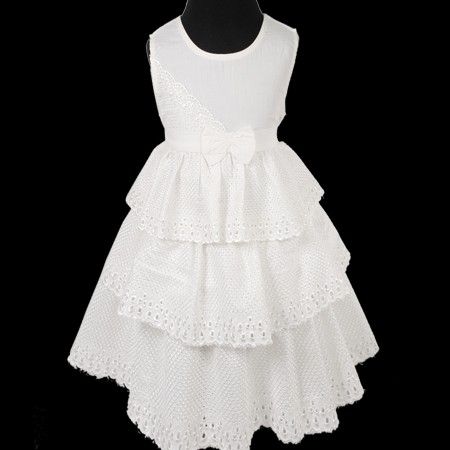 KD214 Beautiful Ivory Baby Girl Flowers Lace Dress 1 4T  