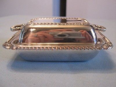   COVERED INDIVIDUAL HANDLED BUTTER DISH 2 PC HANDSOME GR8 FIND  