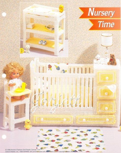 Nursery Time, Annies pc patterns fit Barbie dolls  