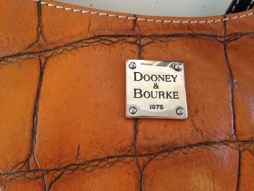 Dooney & Bourke Orange Croc Hobo Bag  