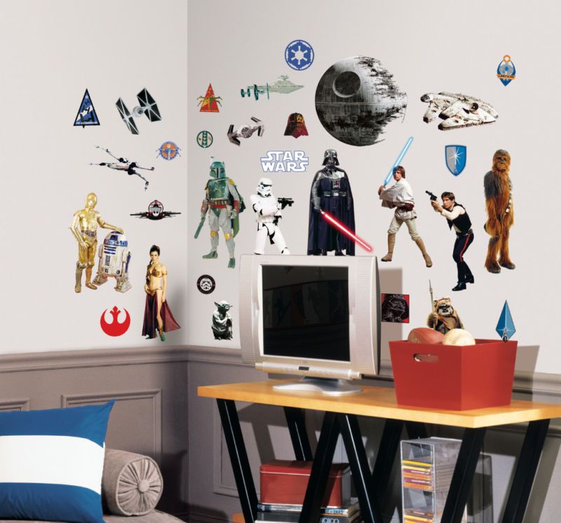 Star Wars Removable Wall Decals Stickers Vader Luke Han  