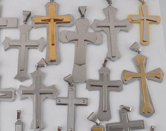 30 pairs  stainless steel mix cross pendants/P 986  