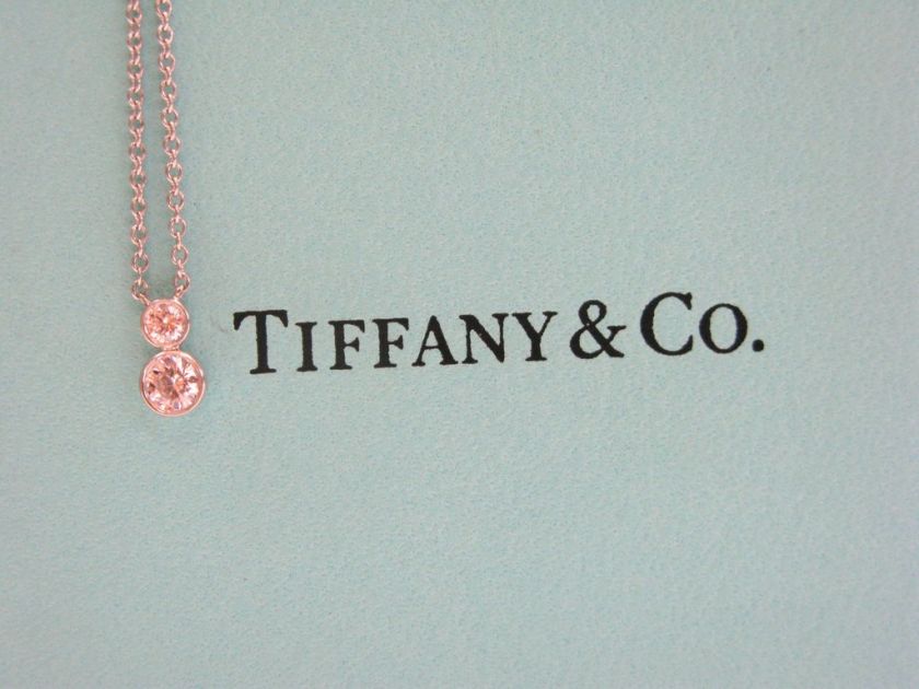 Tiffany & Co PLAT Diamond Drop Necklace 0.19CT  