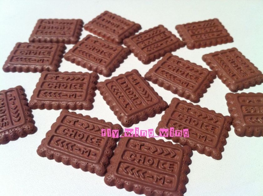 pcs Resin Flatback biscuit chocolate Applique Scrapbook Craft phone 