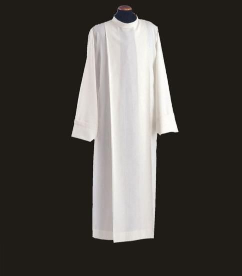 Catholic Alb Vestments Turned Collar 4 CAM50MC RIV WH  