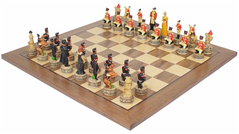 Napoleon & Wellington Theme Chess Set Package & Board  