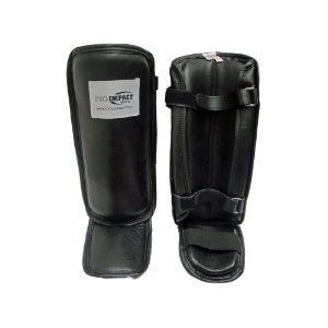 Pro Impact Genuine Leather MMA Shin Instep Guards   M  