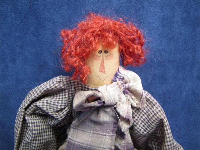 Rustic Raggedy Ann Primitive Country Look Large Doll  