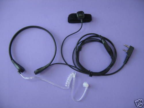 Pin Throat Vibration PTT Headphone For Kenwood Radio  