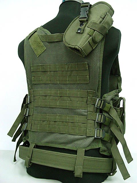 US SWAT Airsoft Tactical Hunting Combat Vest OD  