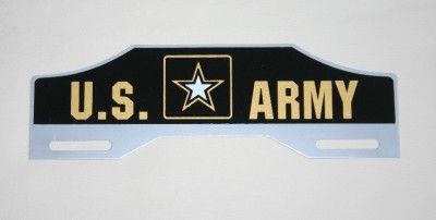 ARMY License Plate Tag Topper   FORD Chevy Rat Hot Rod  