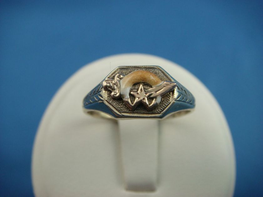 10K MASONIC LADIES SMALL RING 2.8 GRAMS SIZE 7  