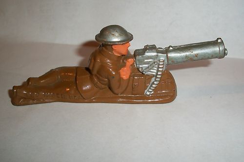 Antique Barclay #728 machinegun prone 95% paint  