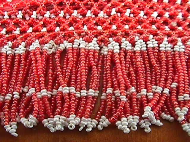 Vintage Orange White Beads Lucite Chain Bakelite PURSE  