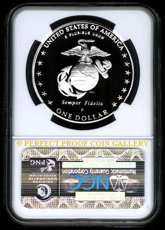 NGC PF70 UC 2005 P U.S. MARINE CORPS DOLLAR PF 70  