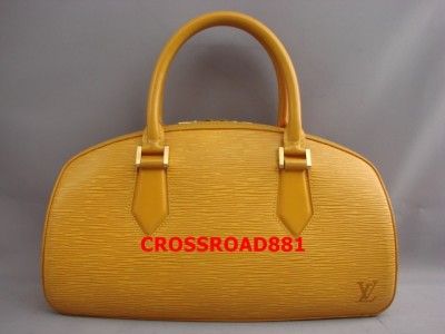 Authentic Louis Vuitton Yellow Epi Jasmin Hand Bag Very Good  