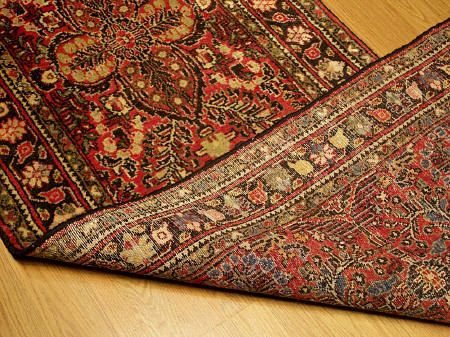   Persian Saruk Mahal Veggie Dye Wool Runner Rug. Great Condition  