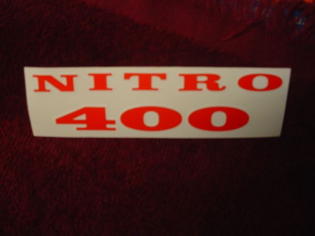 NEW Rupp 73 Nitro 400 snowmobile hood decal  