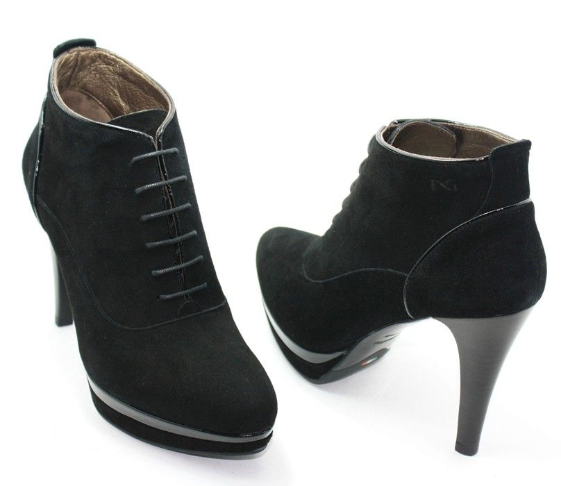 Scarpe NERO GIARDINI Francesine Donna Stringate Tronchetti Tacco Alto 