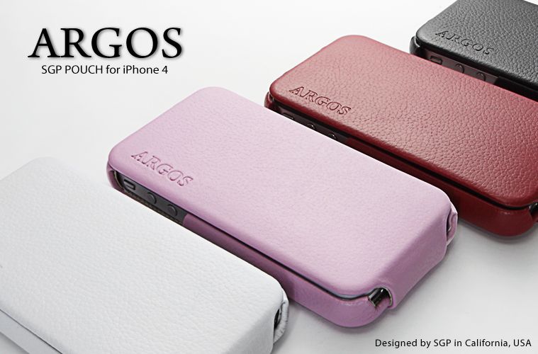 SGP Leather Pouch Case [Argos Black] for Apple iPhone 4S  