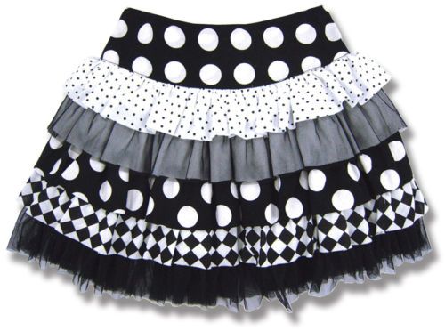 Unique European Polka Dot Beetlejuice Skirt  Brand NWT  