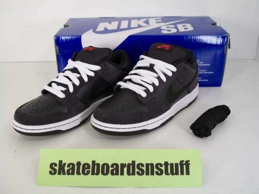 NIKE DUNK LOW PRO SB DARK CHARCOAL BLACK RED IN 5 SIZES  
