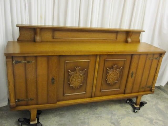 Antique Buffet Server 1950s Mint Condition Golden Oak  