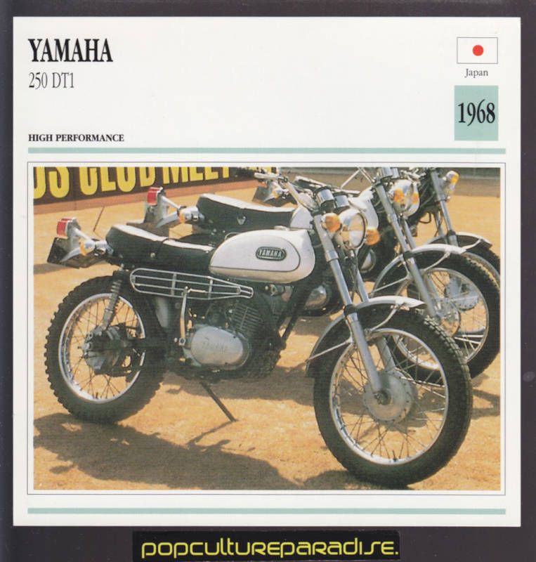 1968 YAMAHA 250 DT1 Motorcycle ATLAS PICTURE SPEC CARD  