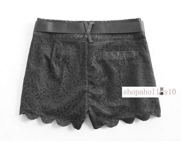 £35  LIPSY Lace Shorts in Black UK Size 10  
