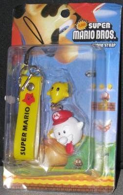 Super Mario Galaxy Boo & Yellow Star Phone Strap Charm  