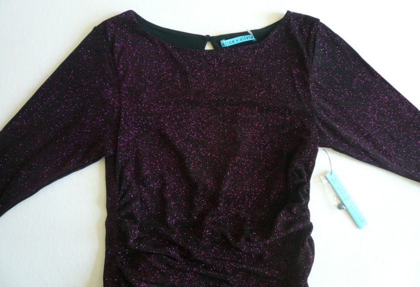   Sparkle Dress L 8 10 12 UK 12 14 16 NWT $330 Berry Glitter  