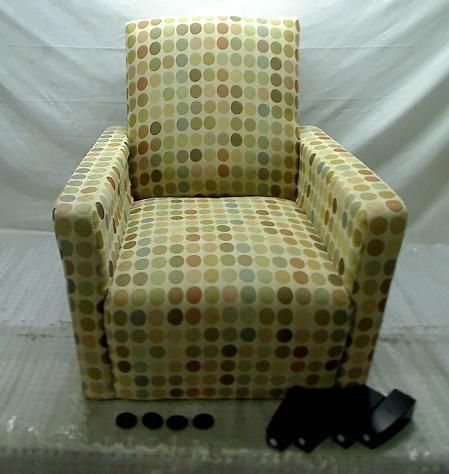 Handy Living Belmont Transitional Arm Chair, Multicolored Retro Egg 