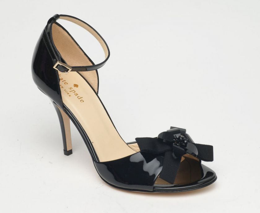 NEW Kate Spade ‘Silvy’ black patent leather dress heels $325 