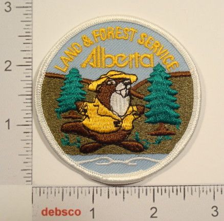 ALBERTA Canada Land & Forest Beaver Embroidered PATCH  