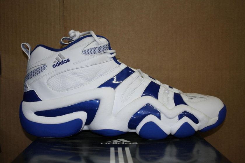 Adidas Crazy 8 White/Blue Mens Basketball Shoes 674708 sz 20 on PopScreen