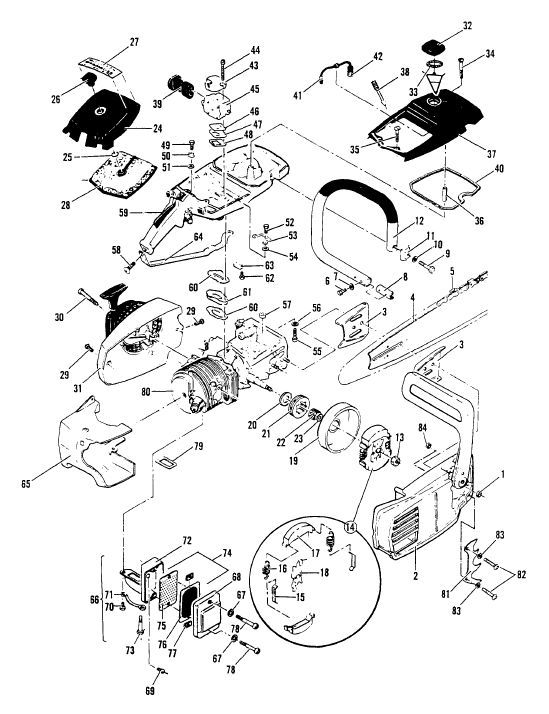 MUFFLER ASSY 93992 MCCULLOCH 10 10 555 570 CHAINSAW  