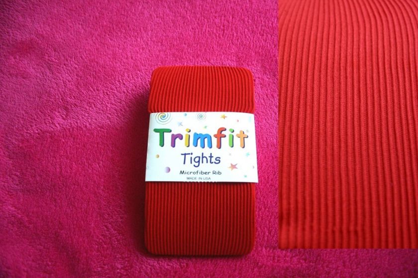 TRIMFIT Girls Tights Red New Age size S 4 6 made in USA  