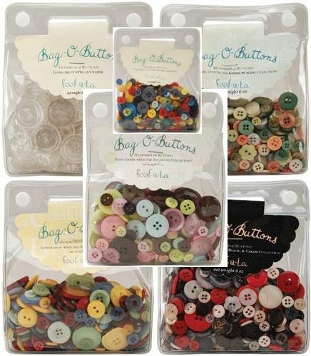 200 500 Autumn Leaves Foofala Flatback Scrapbook BAG O BUTTONS 6oz 