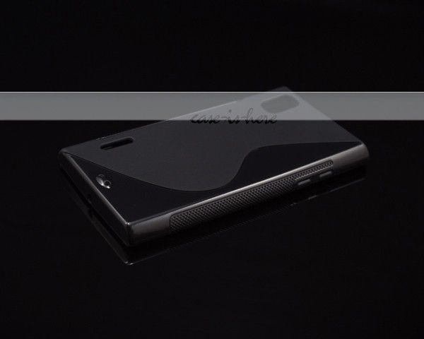 Black Soft Gel Skin S Line TPU Case Cover for LG Prada 3.0 K2 P940 