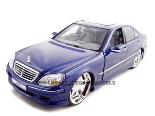 MERCEDES S55 AMG PLAYERZ BLUE 118 DIECAST MODEL  