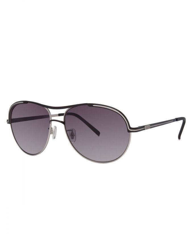 Chloe CL2245 Aviator Sunglasses, Black  