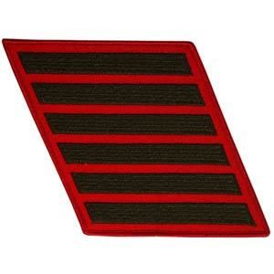 USMC US Marine Corps Service Stripes 24 Year Green/Red  