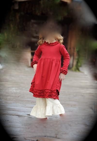 NWT Persnickety Girl Sweet Holiday Bustle Dress Red 5  