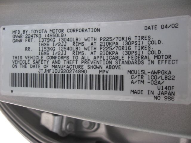 01 02 03 LEXUS RX300 INFO GPS TV SCREEN DISPLAY SCREEN  