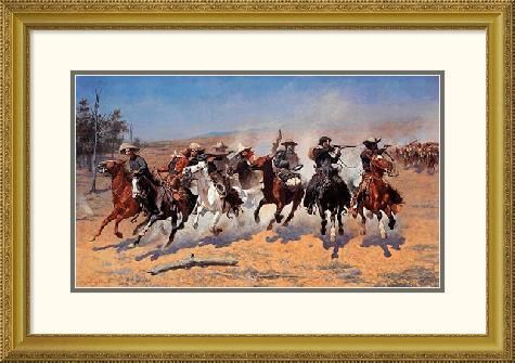 Dash For Timber by Fredrick Remington Framed Western  